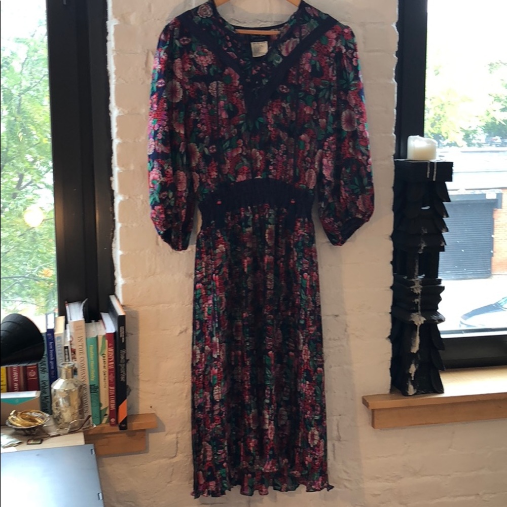 VINTAGE DIANE FREIS Printed Bohemian Dress